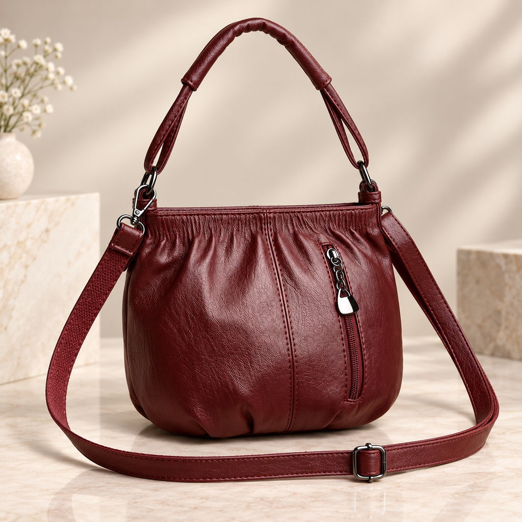 Marcella Women's Soft-Texture Shoulder Bag with Adjustable Crossbody Strap
