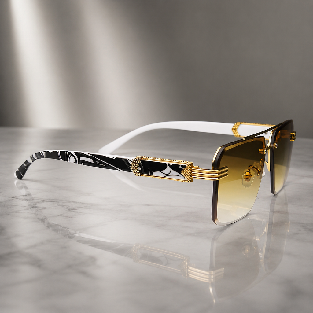 Delaney Rimless Square Sunglasses