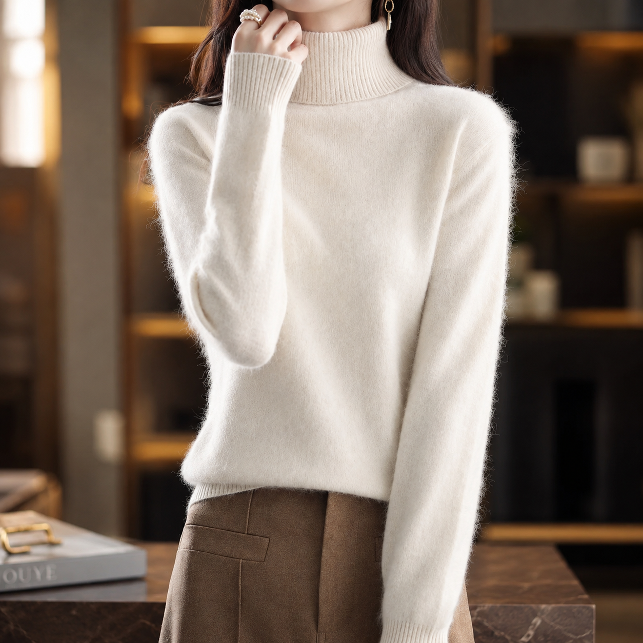 Florence Women's Turtleneck Knit Sweater