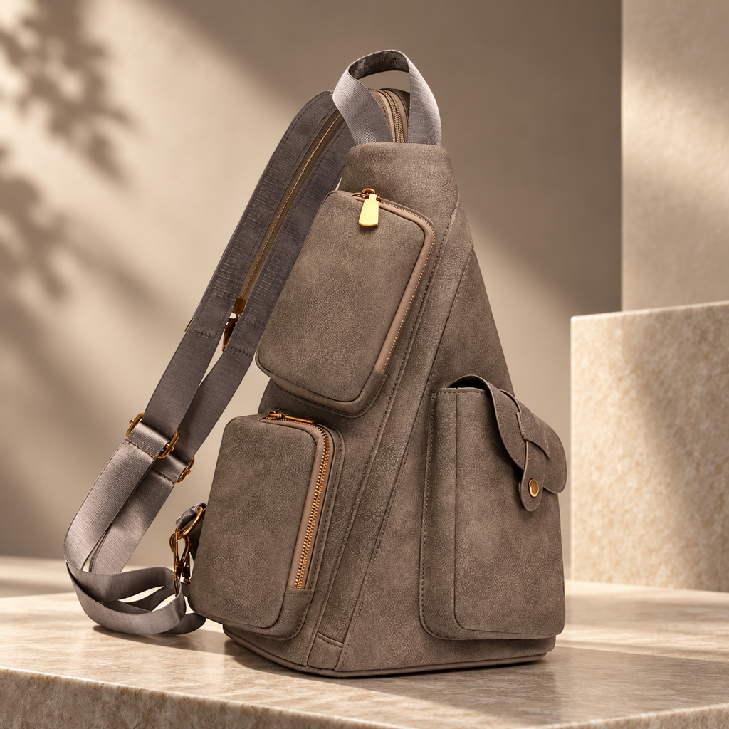 Marisol Women’s Multi-Pocket Sling Backpack – Convertible Crossbody Travel Bag