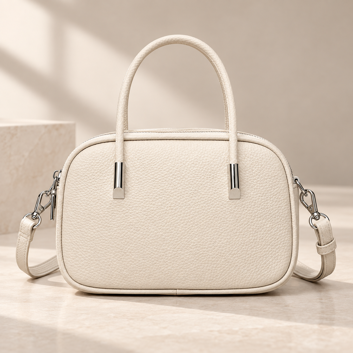 Elodie Women’s Structured Crossbody Handbag – Top Handle Zip Shoulder Bag
