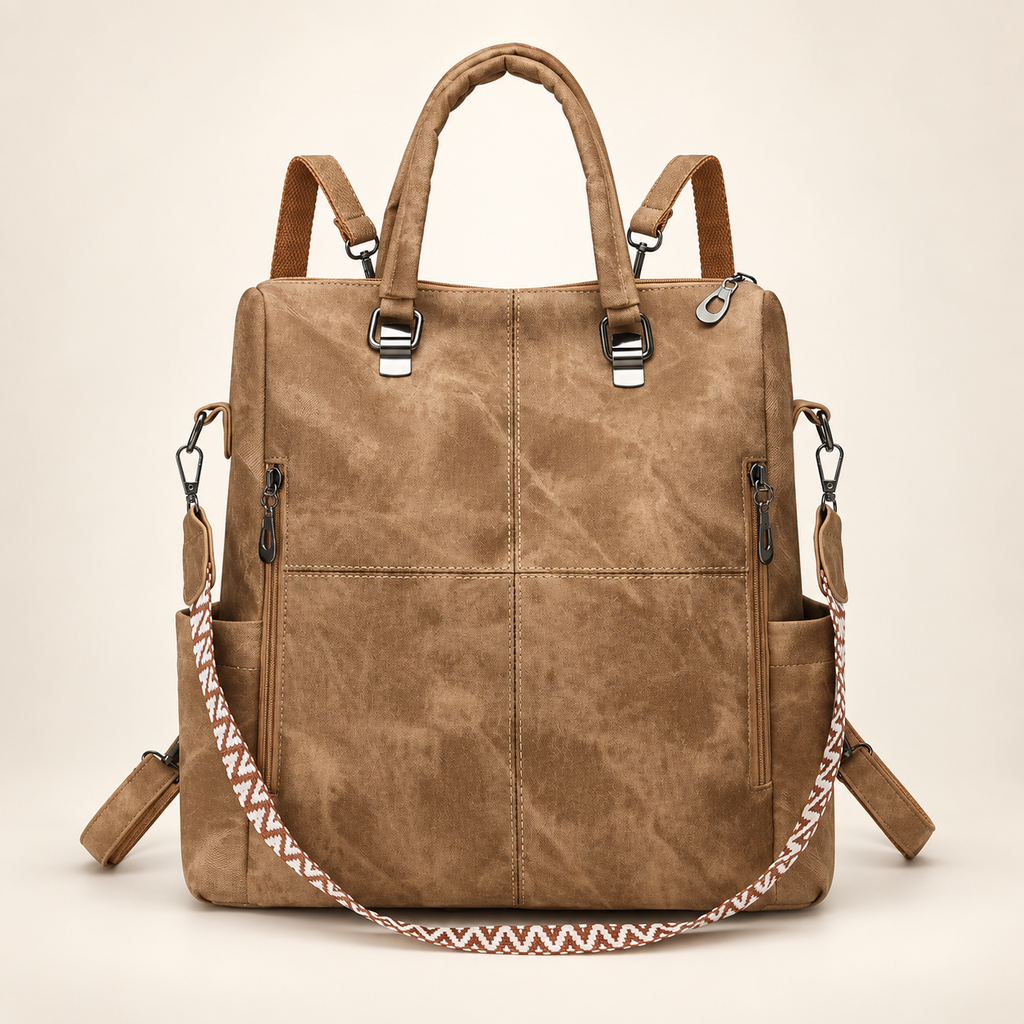 Brielle Convertible Multi-Pocket Backpack Tote