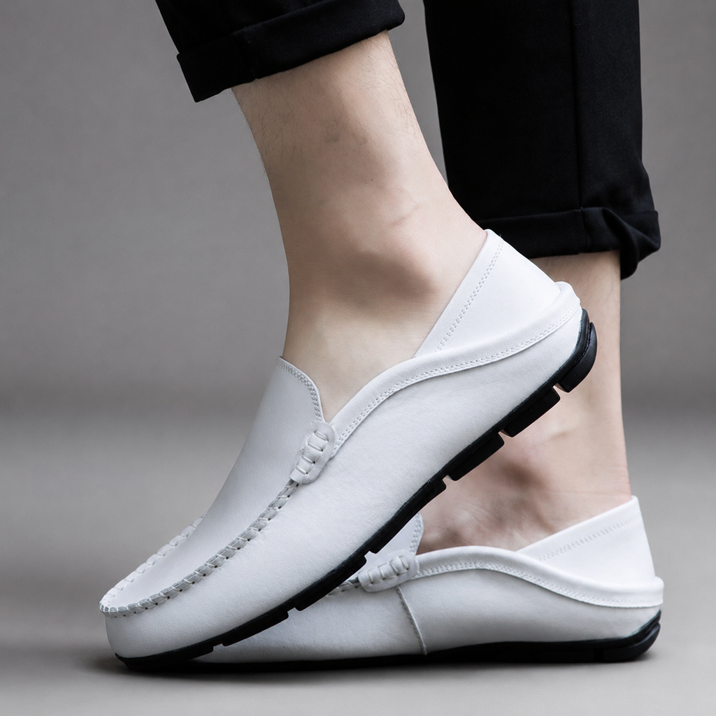 Nathan Men’s Genuine Leather Slip-On Loafers