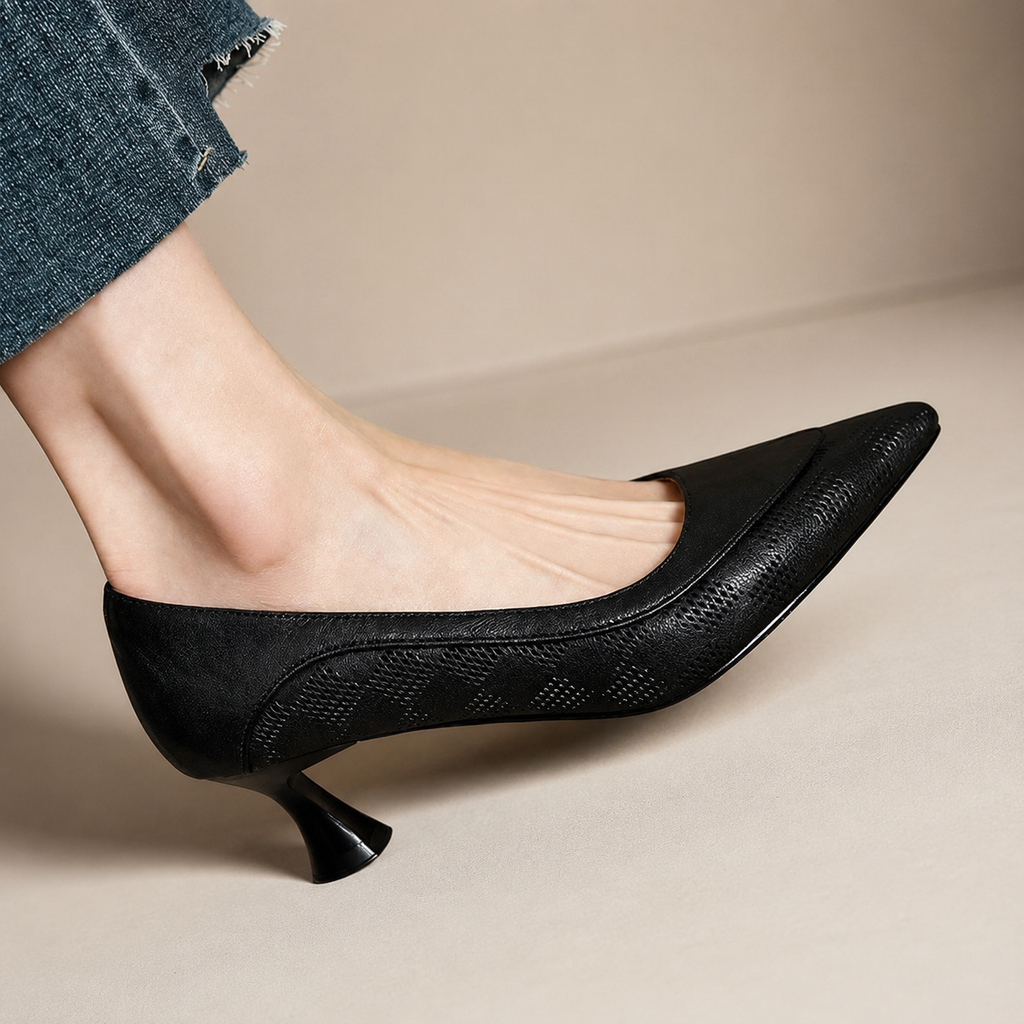 Whitney Women’s Genuine Leather Pointed-Toe Pumps