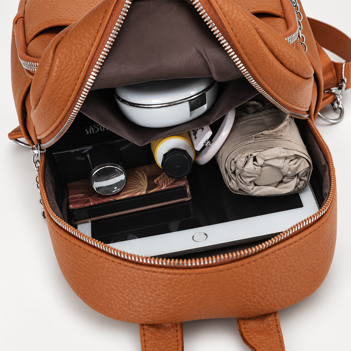 Genevieve Pebbled Everyday Backpack with Front Pocket