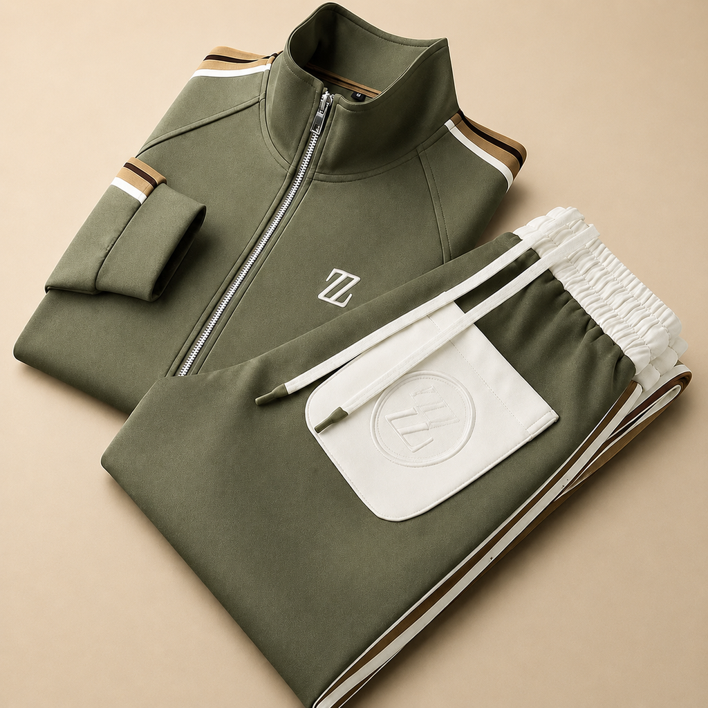 Cameron Men’s Striped 2-Piece Knit Tracksuit Set