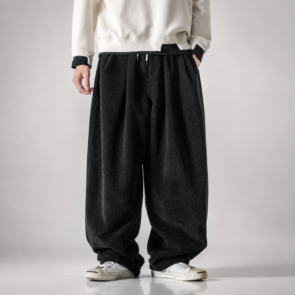 Emerson Men’s Wide-Leg Textured Pants