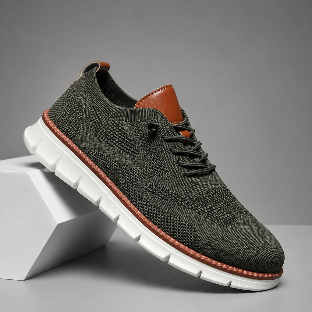 Nolan Men’s Breathable Knit Lace-Up Everyday Sneakers