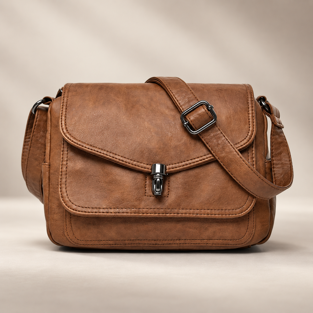 Camille Women’s Vintage-Inspired Crossbody Shoulder Bag with Flap