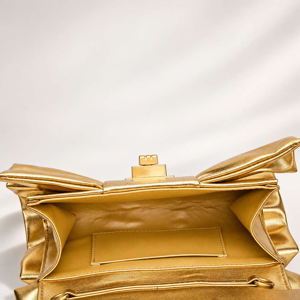 Bianca Bow Clutch Bag – Ruched Evening Purse