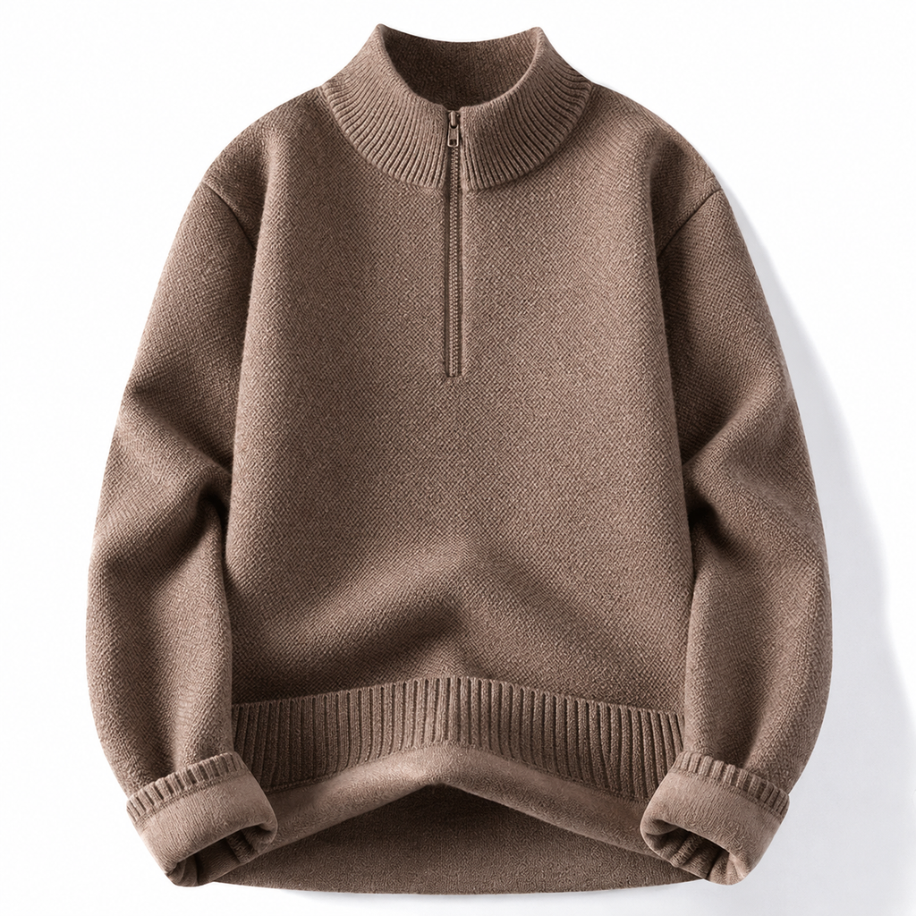 Adrian Bellini Men’s Quarter-Zip Knit Sweater
