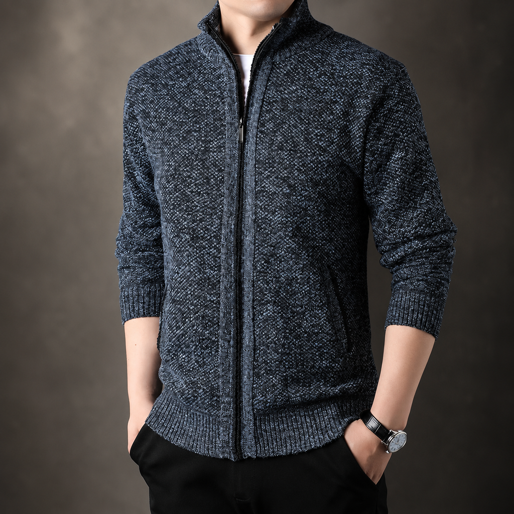 Trevor Men’s Textured Full-Zip Knit Cardigan