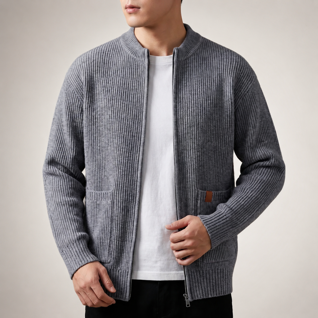Ethan Men’s Textured Knit Jacket
