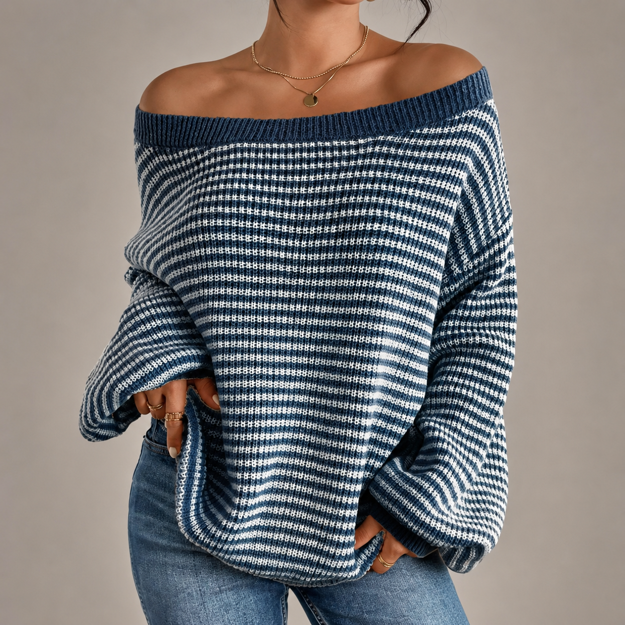 Harper Women’s Oversized Textured Knit Sweater