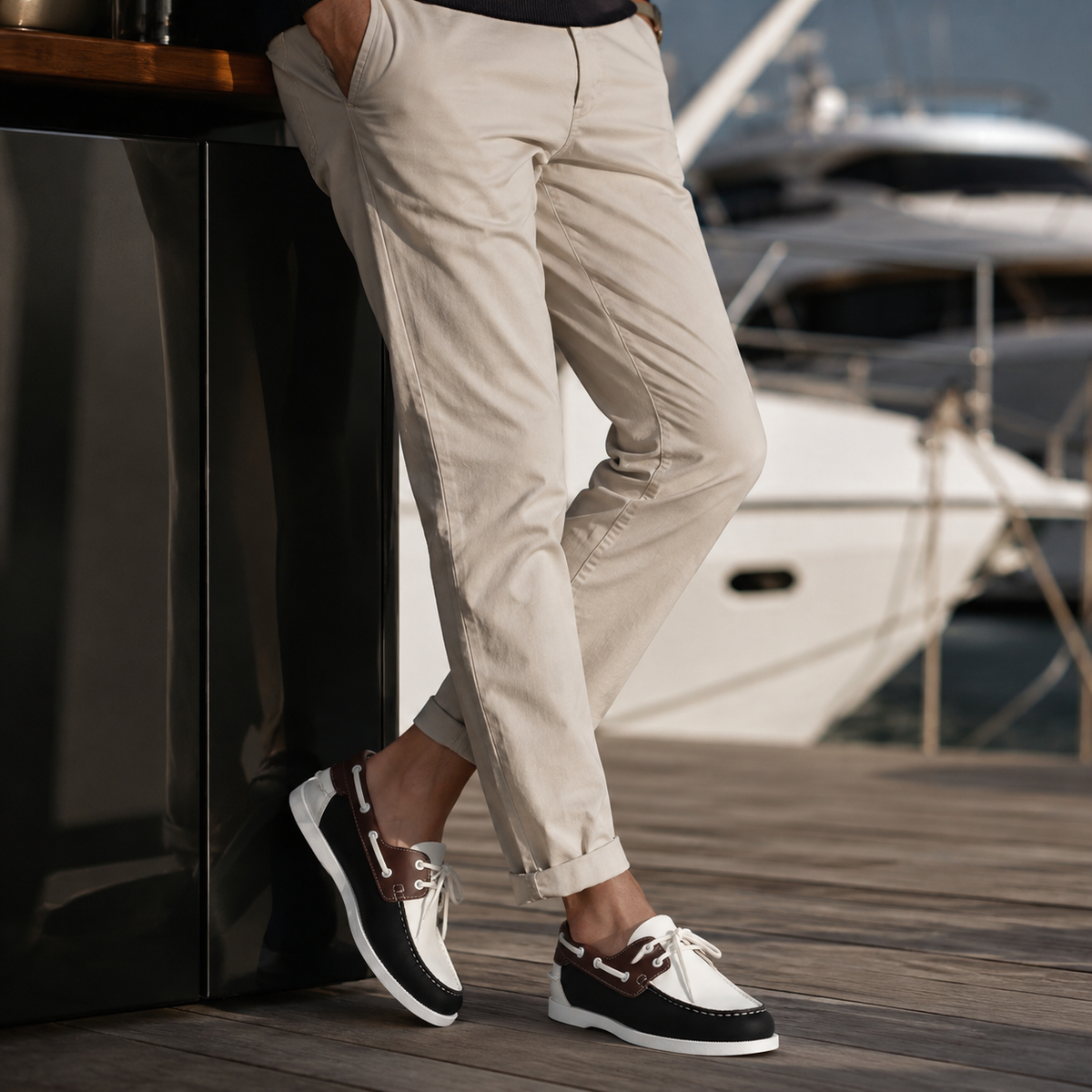 Ethan Men’s Two-Tone Boat Shoes