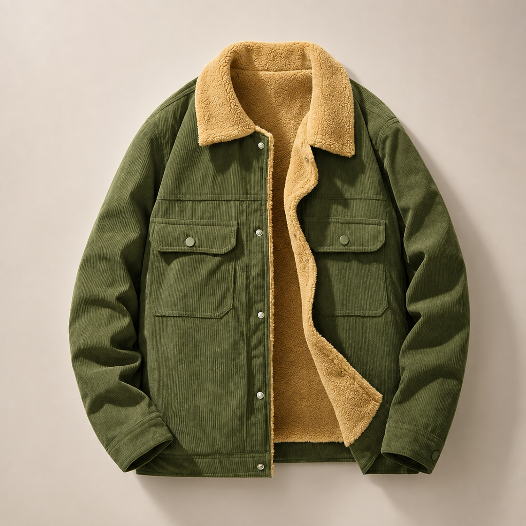 Bramwell Sherpa-Lined Corduroy-Textured Jacket