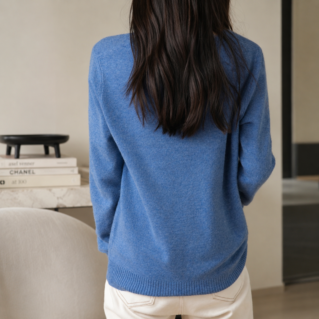 Amelia Women's Merino Wool V-Neck Button Cardigan