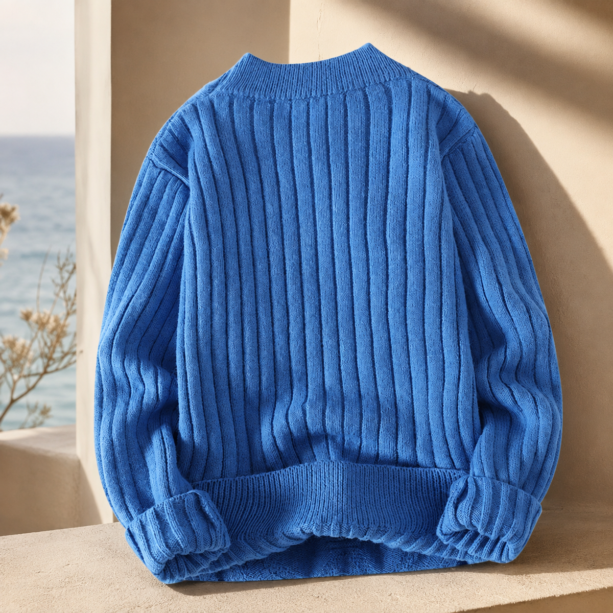 Ethan Cable-Knit Crewneck Sweater