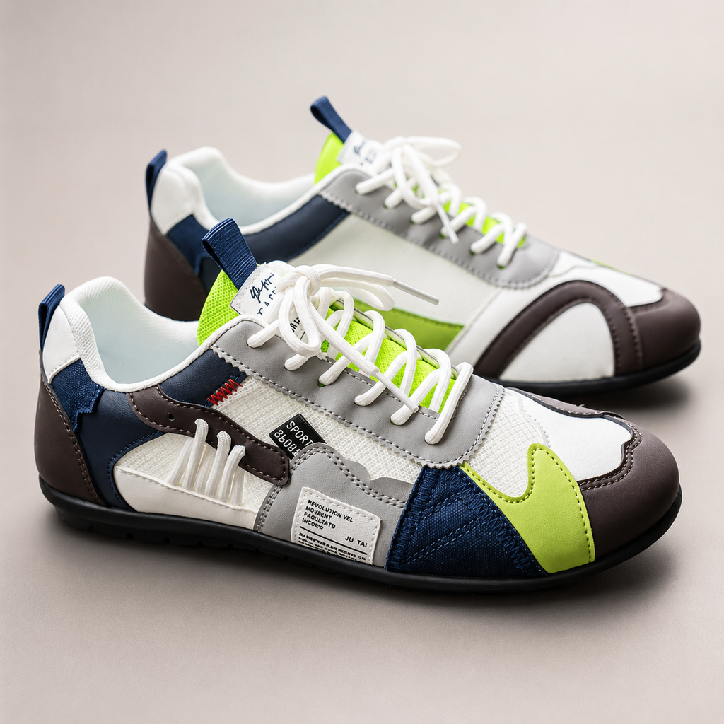 Carter Patchwork Lace-Up Street Sneakers