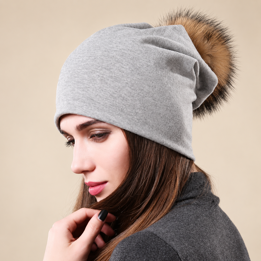 Elodie Women’s Slouchy Pom-Pom Beanie
