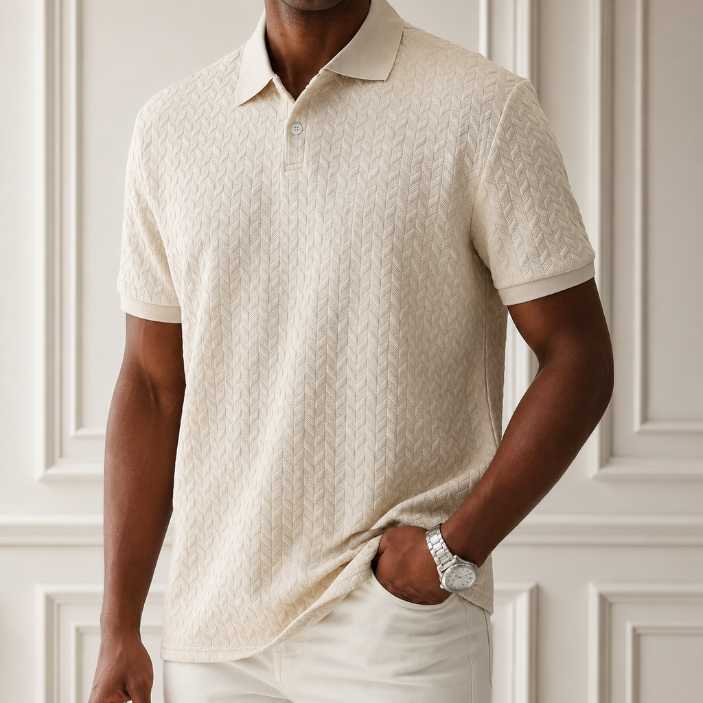 Owen Men’s Textured Polo Shirt