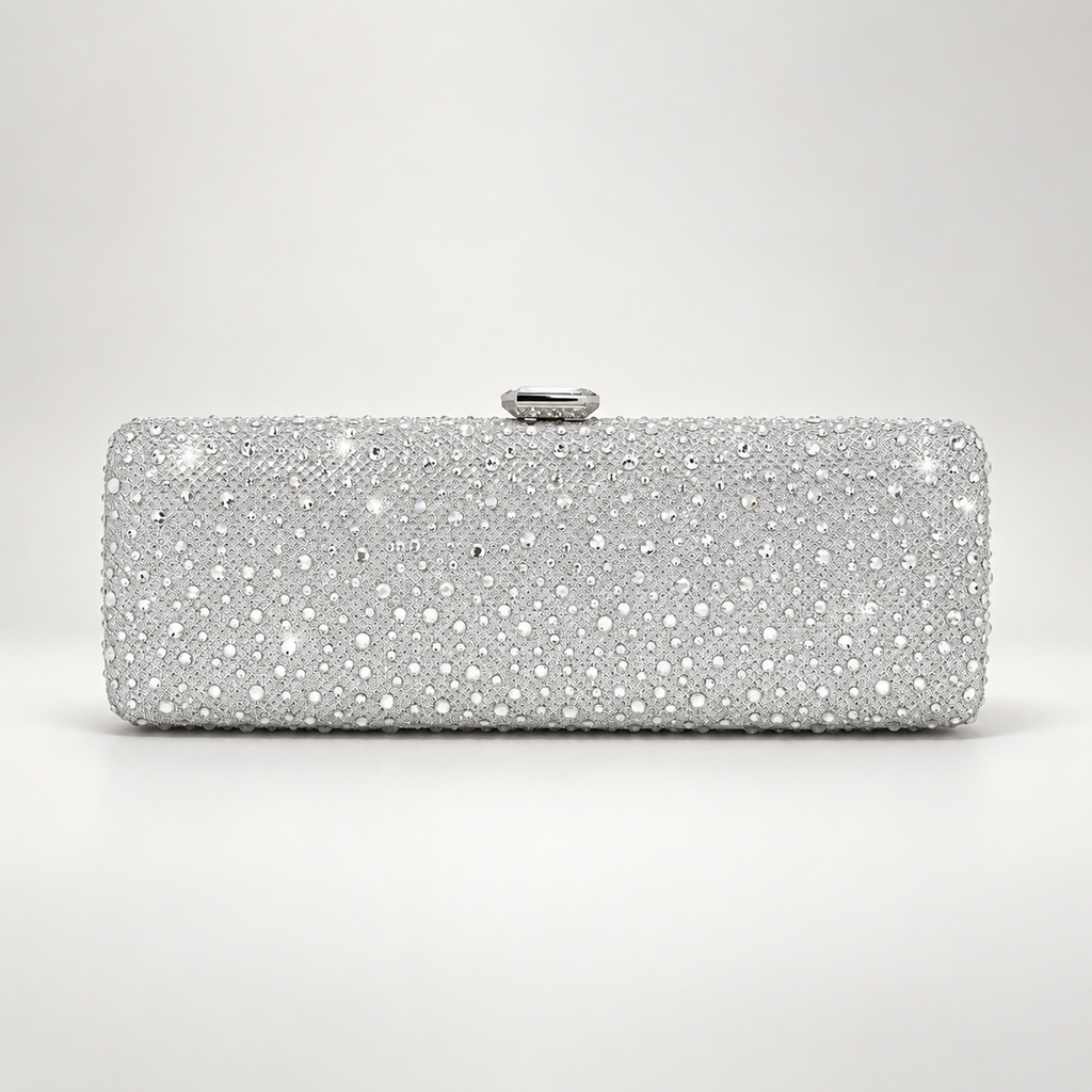 Amélie Crystal Evening Clutch with Jewel Top Clasp
