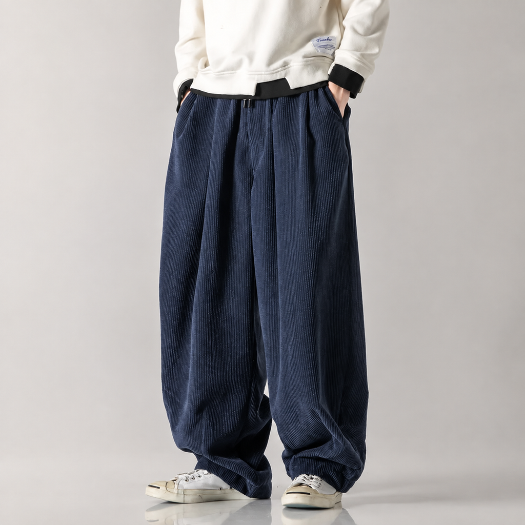 Emerson Men’s Wide-Leg Textured Pants