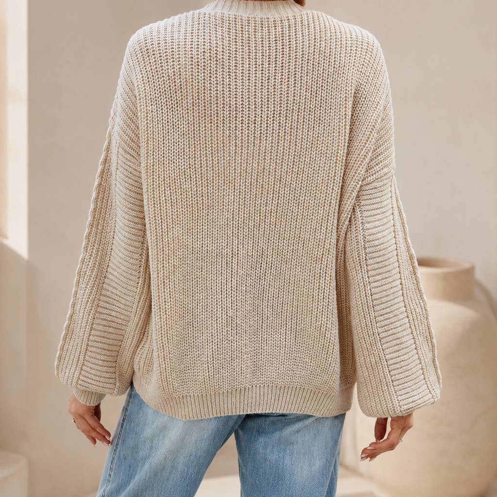 Vivienne Women’s Cable Knit V-Neck Cardigan – Button-Front Sweater