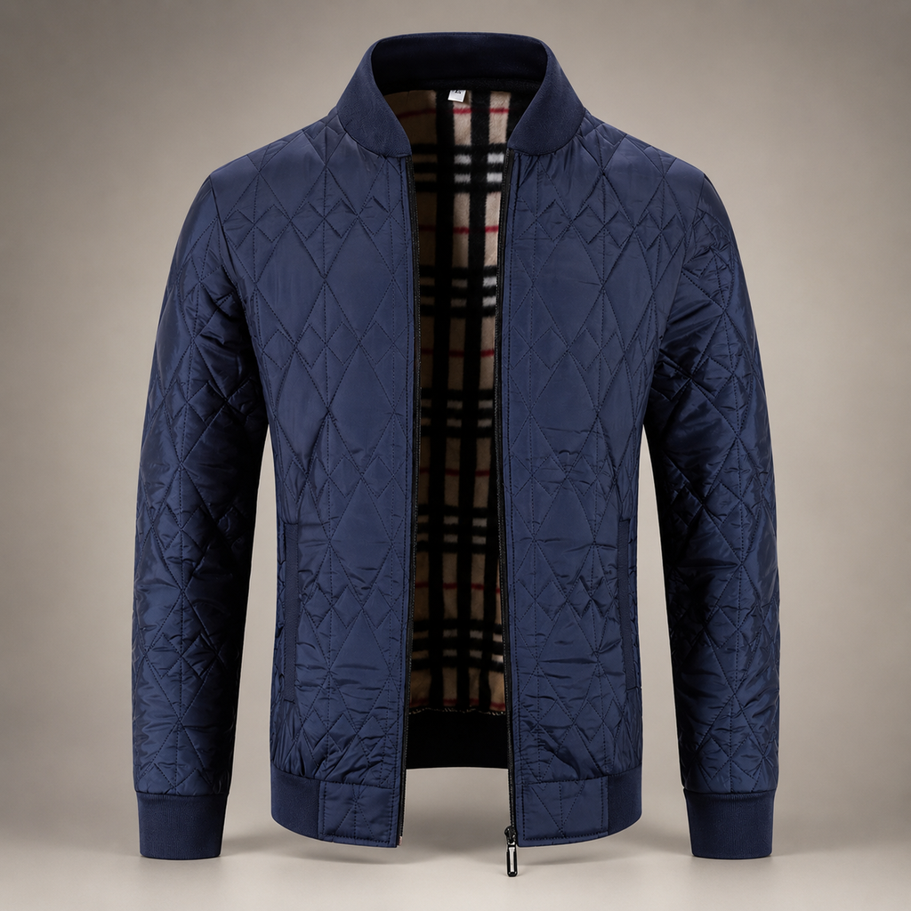 Austin Men’s Diamond Quilted Zip-Up Jacket