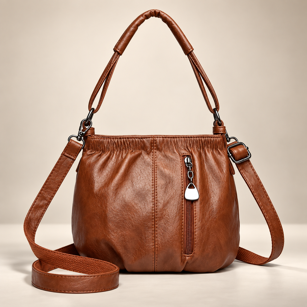Marcella Women's Soft-Texture Shoulder Bag with Adjustable Crossbody Strap