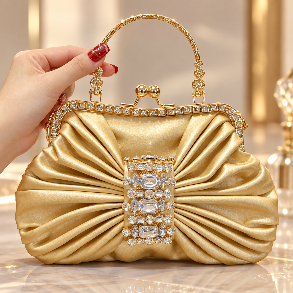 Celeste Crystal-Embellished Evening Clutch Bag