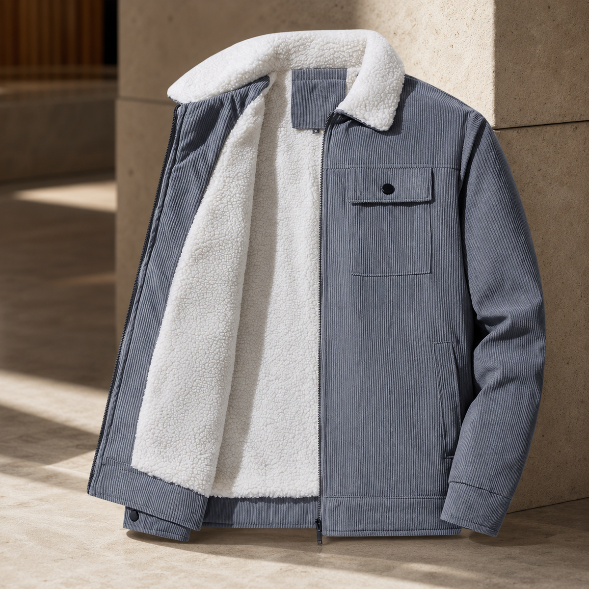 Mason Corduroy Sherpa-Lined Bomber Jacket