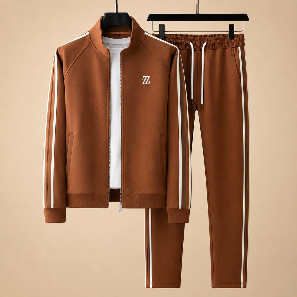 Cameron Men’s Striped 2-Piece Knit Tracksuit Set