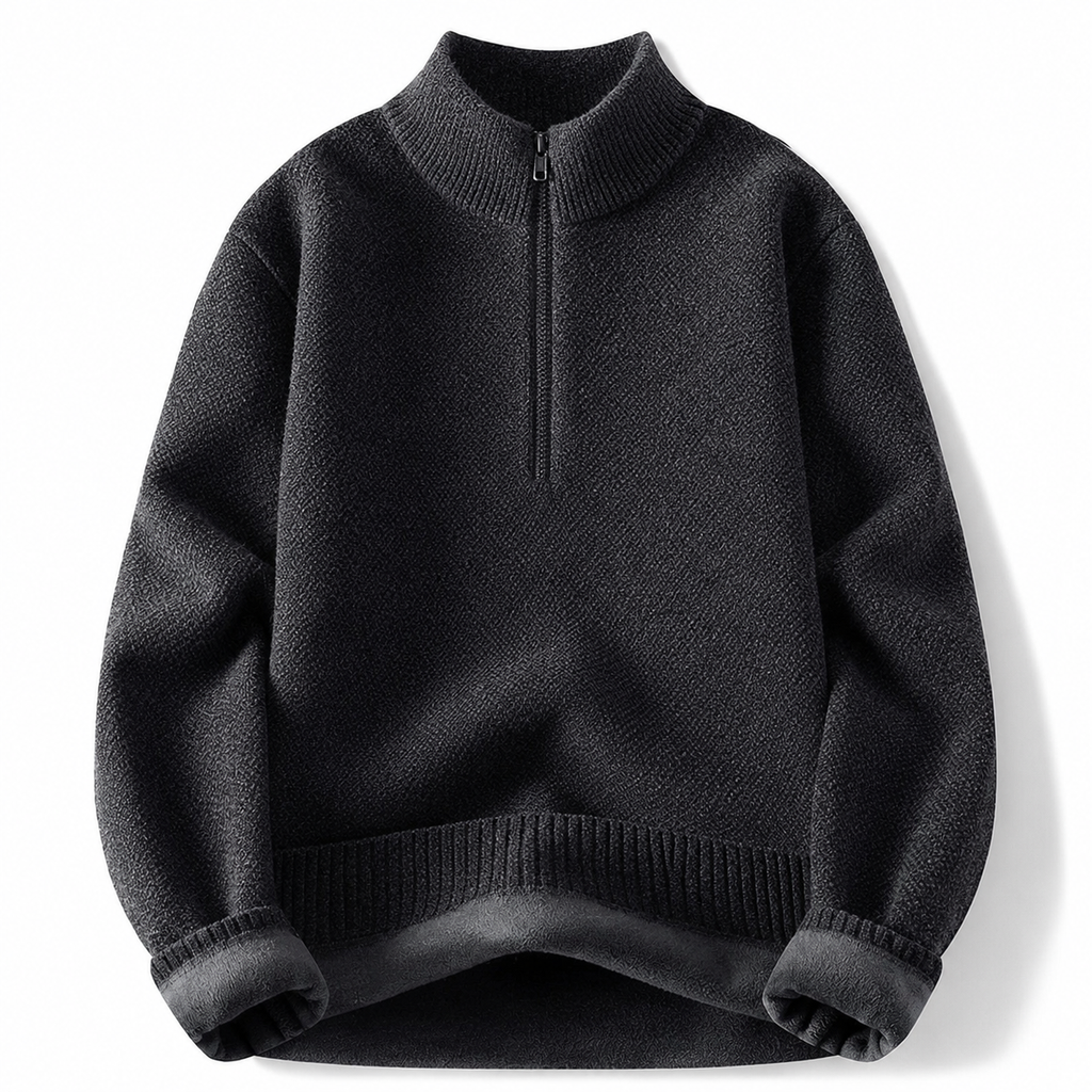 Adrian Bellini Men’s Quarter-Zip Knit Sweater