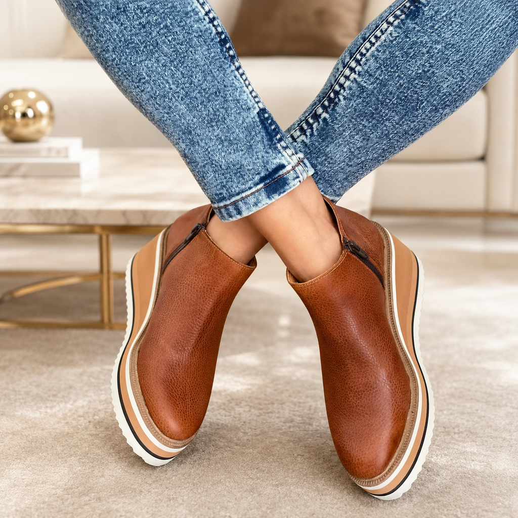 Elodie Women's Textured Wedge Ankle Boots