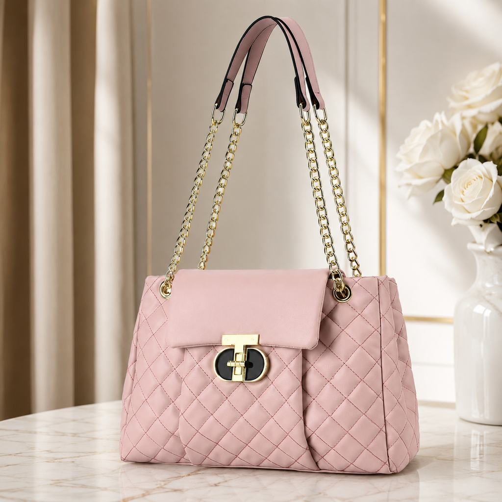 Vivienne Women’s Quilted Chain Handle Handbag