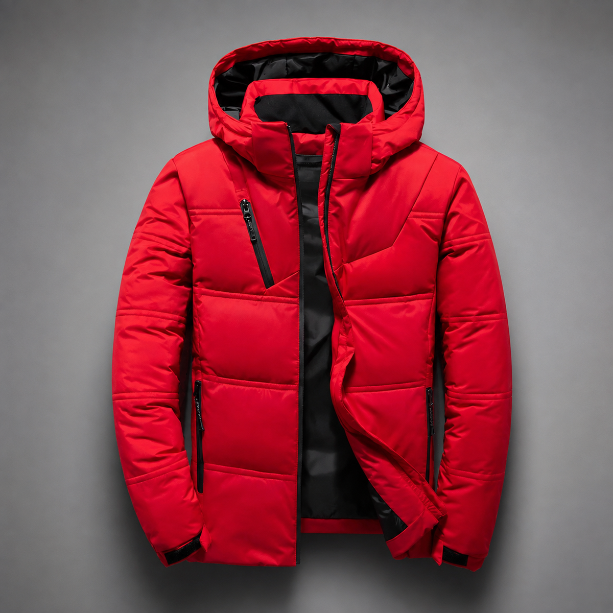 Graham Hooded Puffer Jacket – Quilted Padded Zip-Up Coat