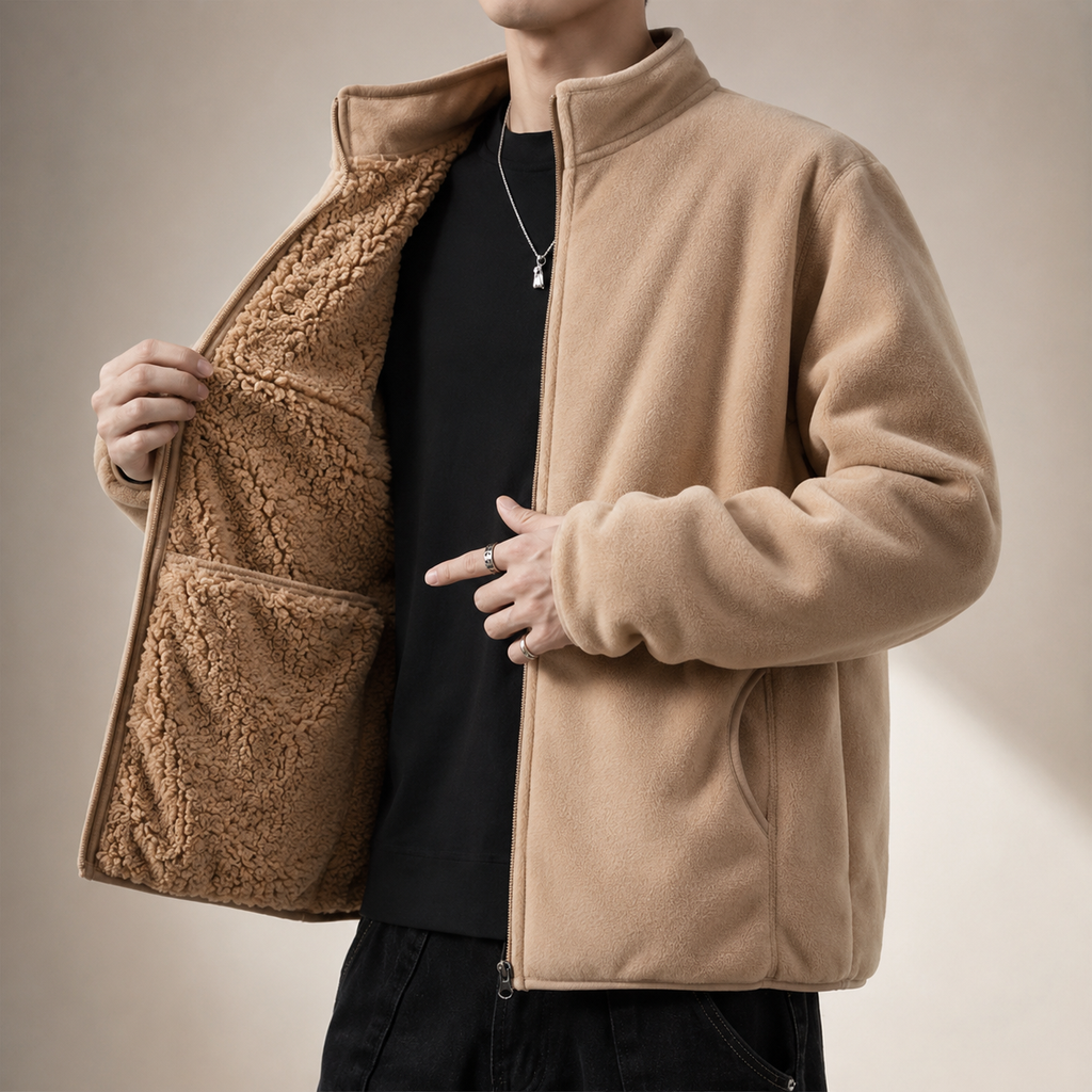 Ethan Men’s Sherpa-Lined Fleece Jacket