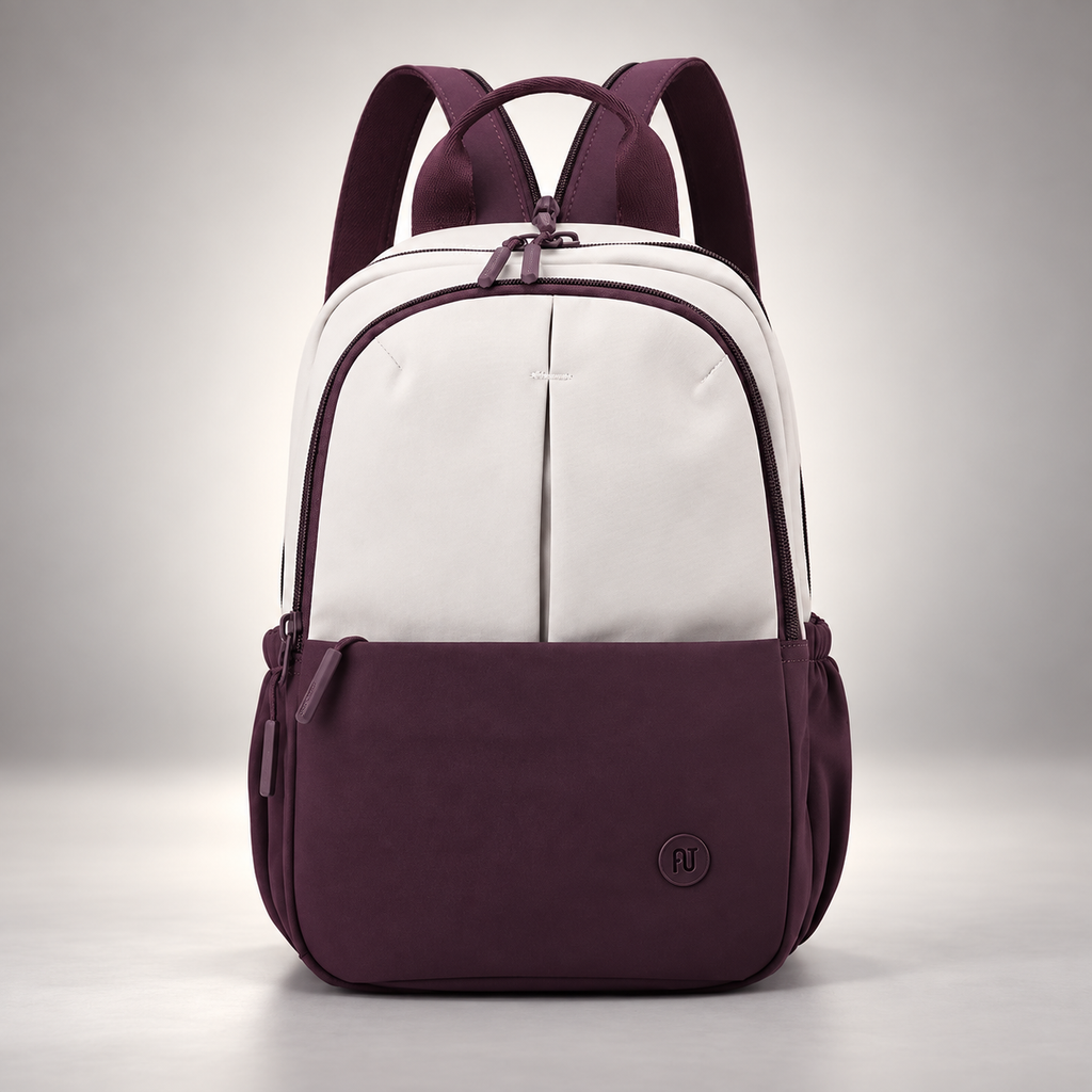 Serafina Two-Tone Everyday Backpack with Front Pocket