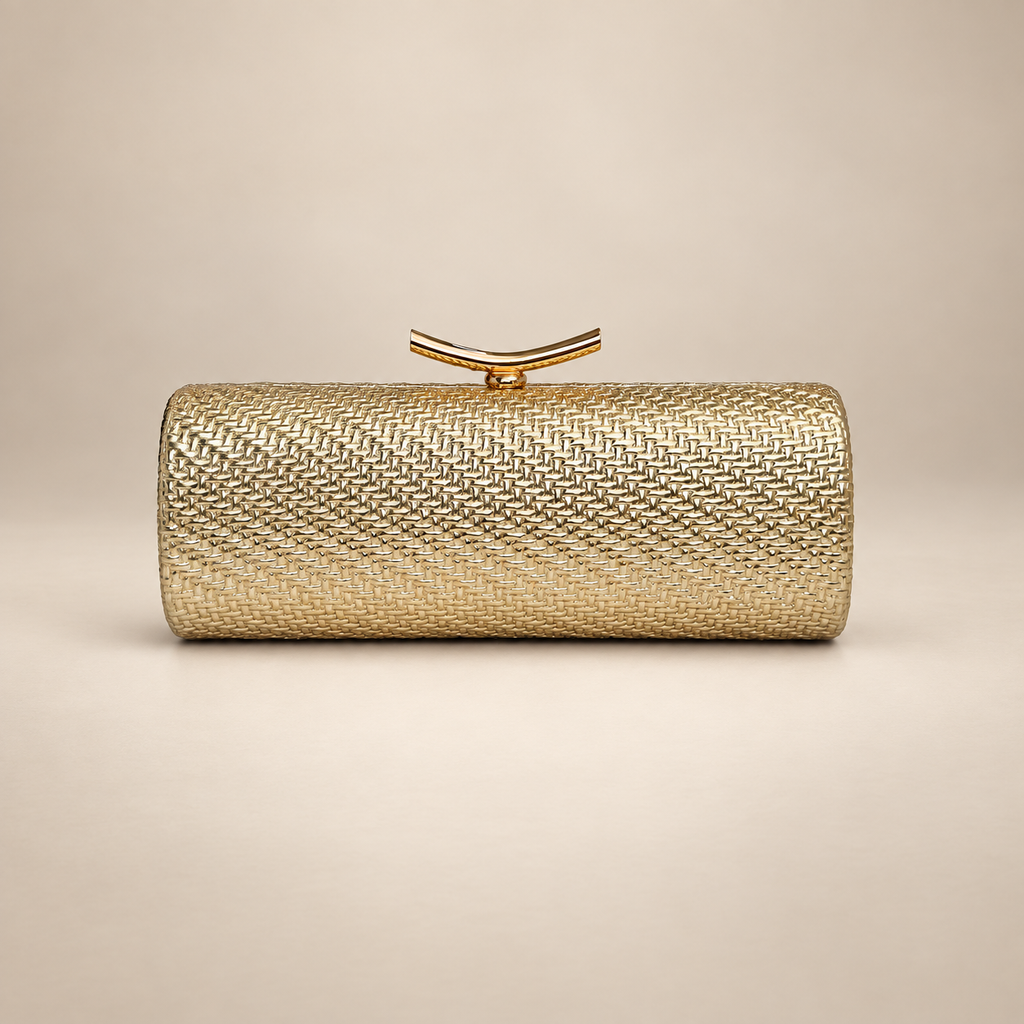 Gianna Metallic Woven Evening Clutch