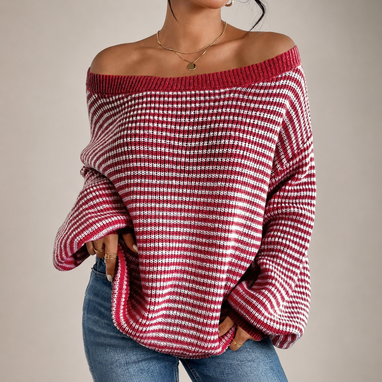 Harper Women’s Oversized Textured Knit Sweater