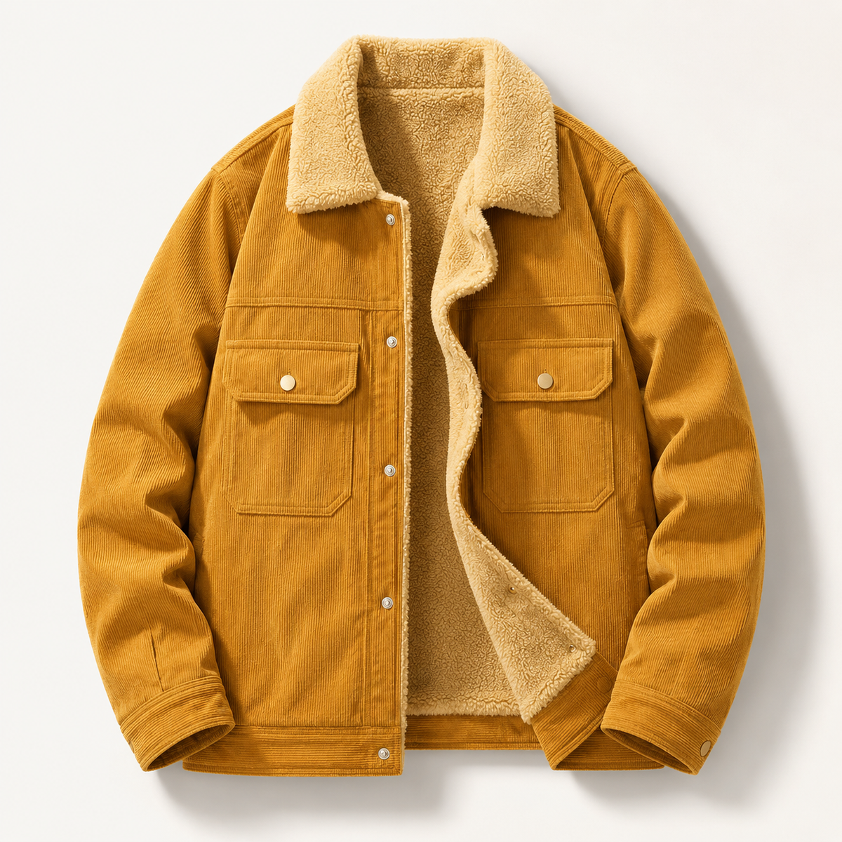 Bramwell Sherpa-Lined Corduroy-Textured Jacket