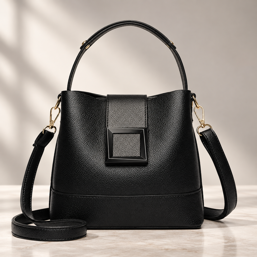 Adriana Women’s Structured Top Handle Handbag – Textured Shoulder & Crossbody Bag