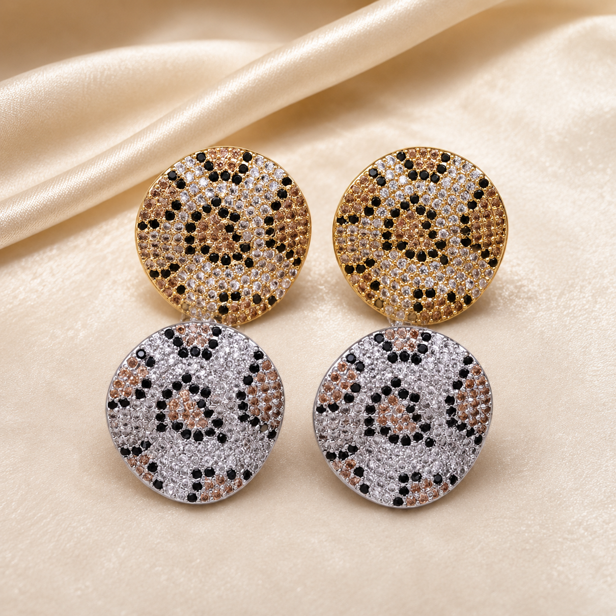 Kennedy Mosaic Crystal Statement Stud Earrings