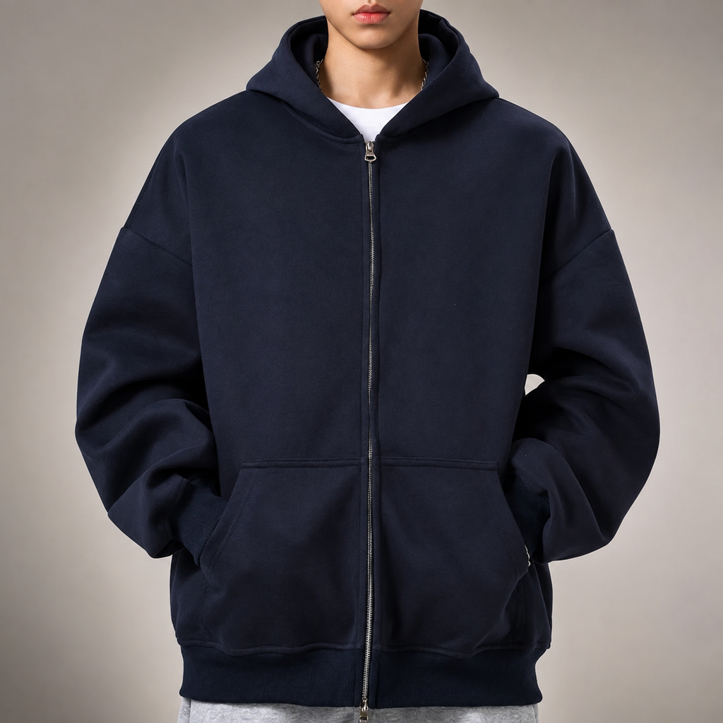 Wesley Relaxed Full-Zip Hoodie