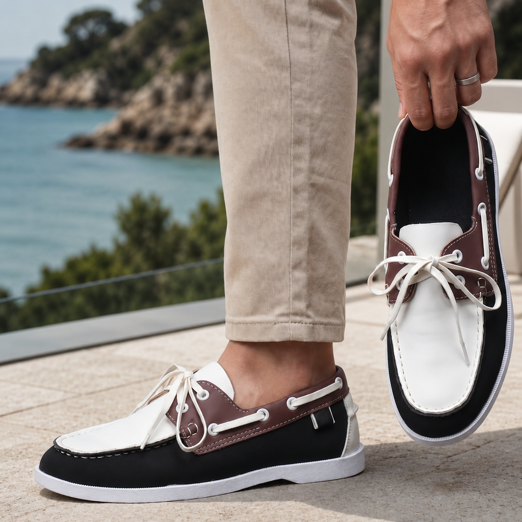 Ethan Men’s Two-Tone Boat Shoes