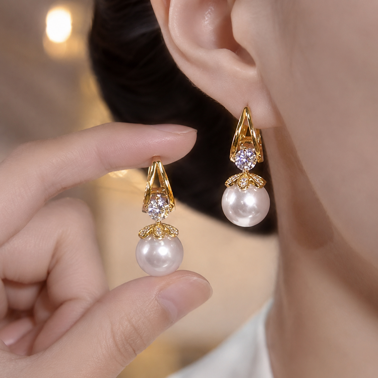 Audrey Crystal Drop Earrings