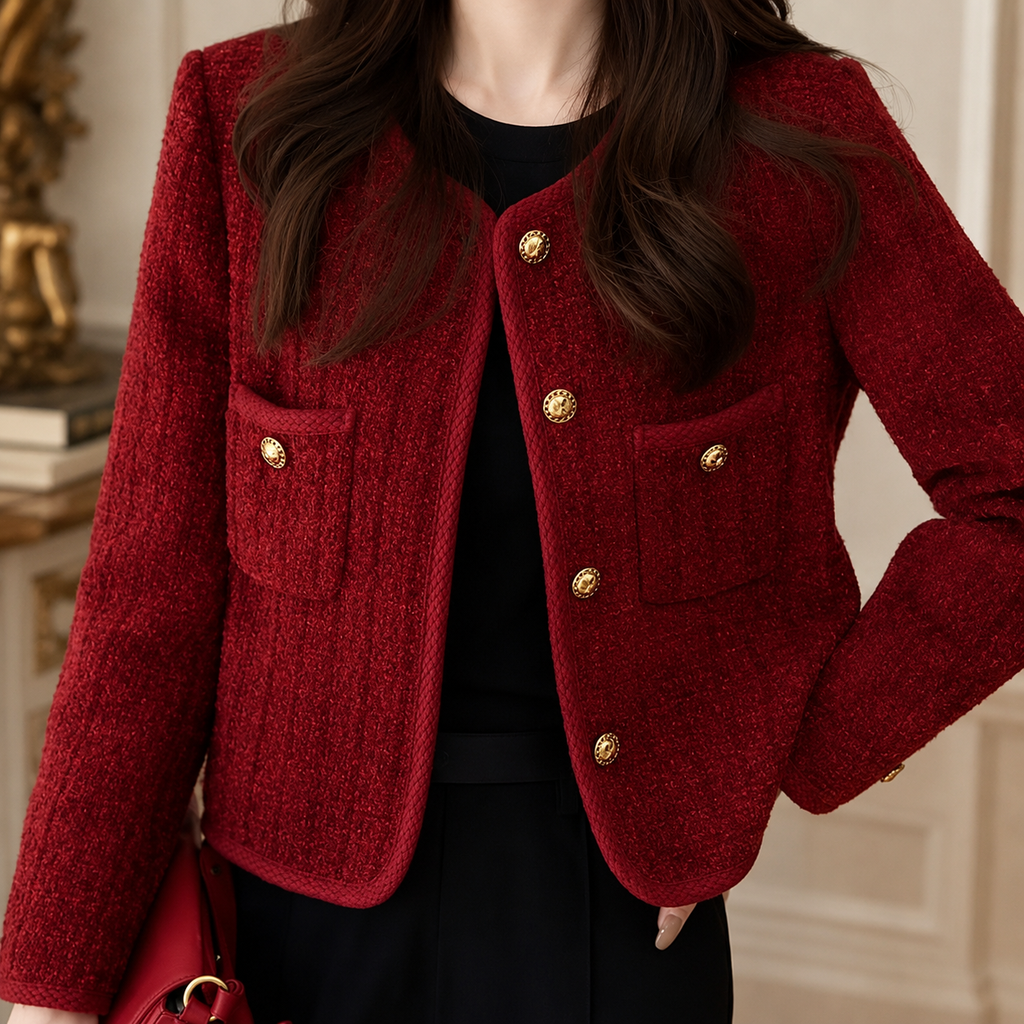 Valentina Women’s Textured Cropped Jacket