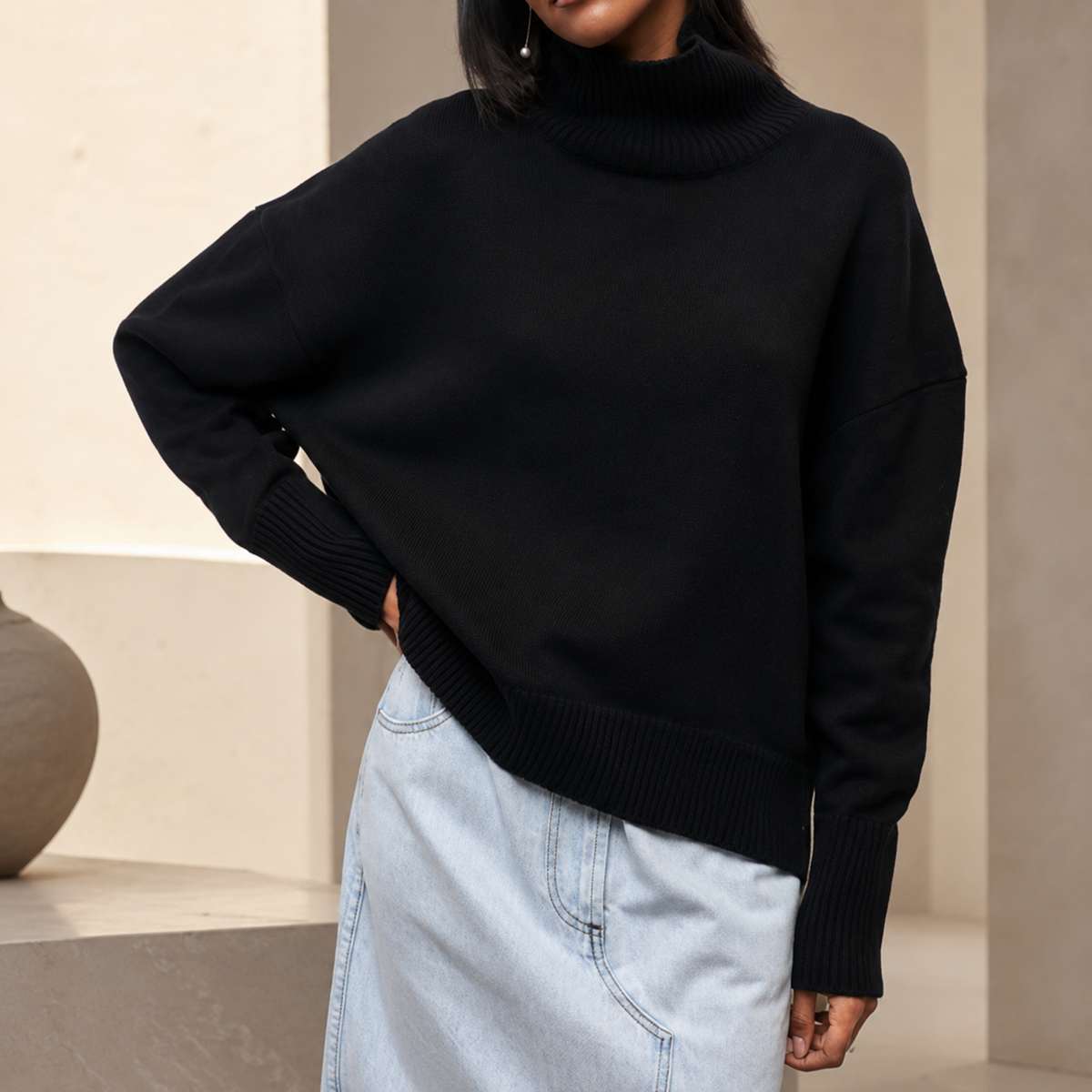 Madison’s Oversized Turtleneck Sweater