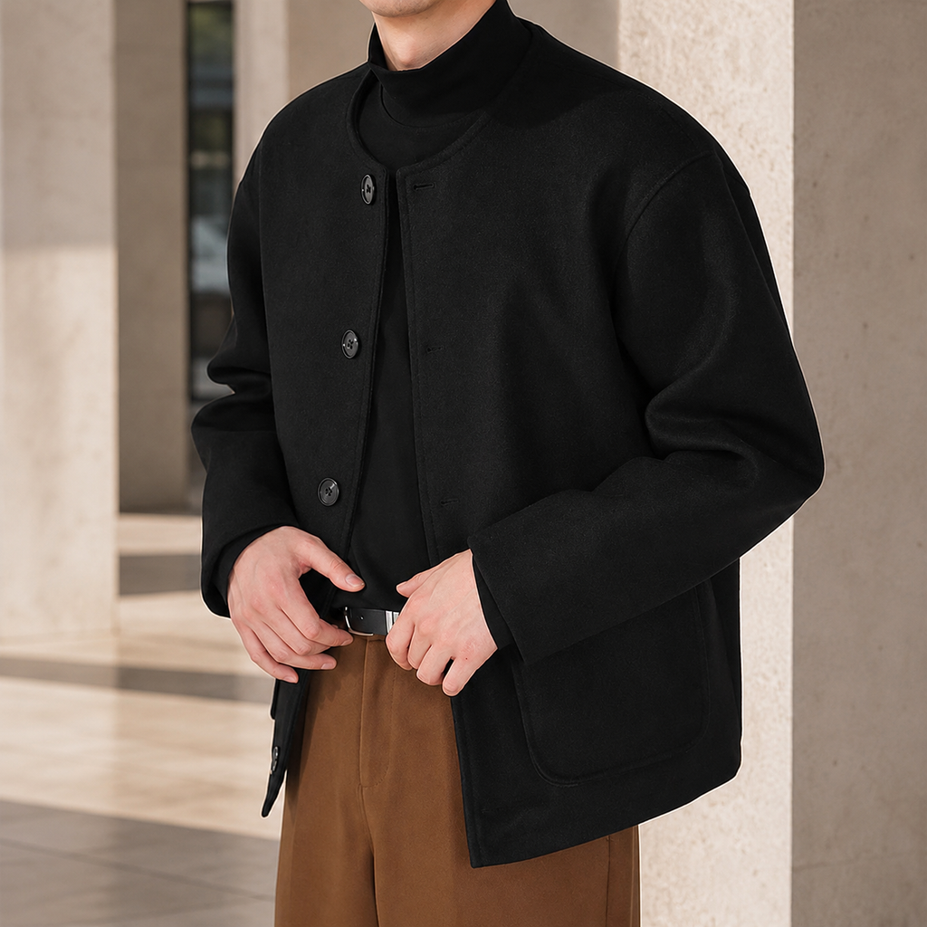 Logan Relaxed Collarless Jacket